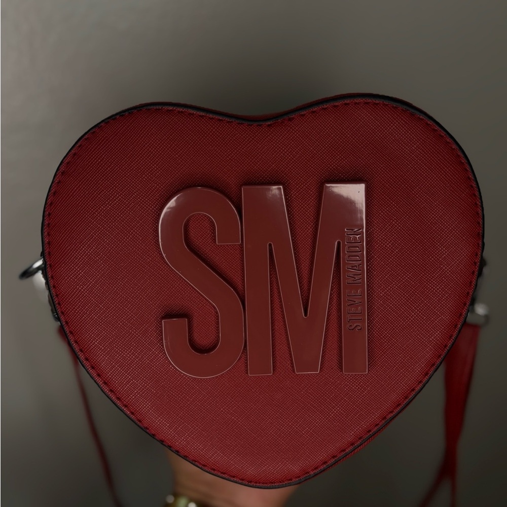 Red Heart- Shapped Crossbody Bag